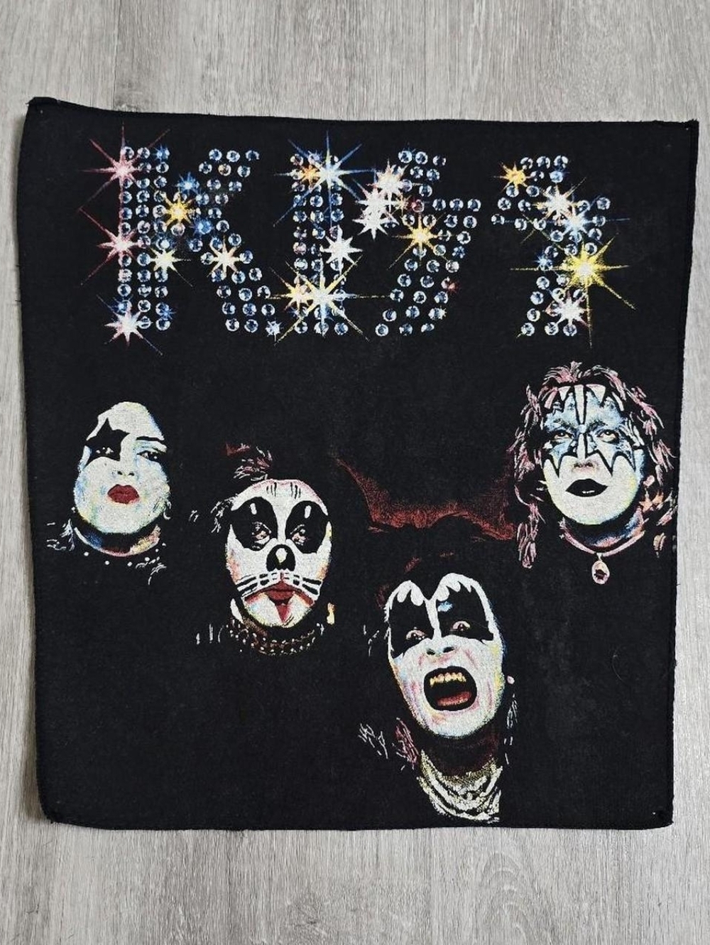 Vintage 70s/80s KISS BACK PATCH Debut Album Cover UNUSED Rock Band Collectable